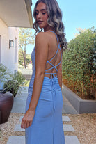 Solana Glitter Bodycon Gown | Blue | Oh Hello Clothing | XS (6)