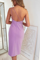Sophia Bodycon Midi Dress | Lilac | Oh Hello Clothing | XS (6)