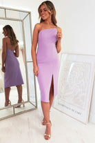 Sophia Bodycon Midi Dress | Lilac | Oh Hello Clothing | XS (6)